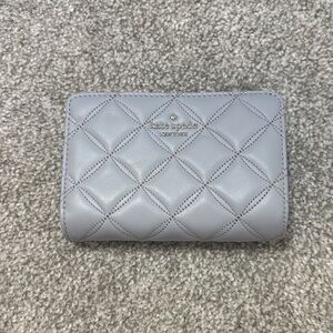 Kate Spade Light Gray Quilted Wallet